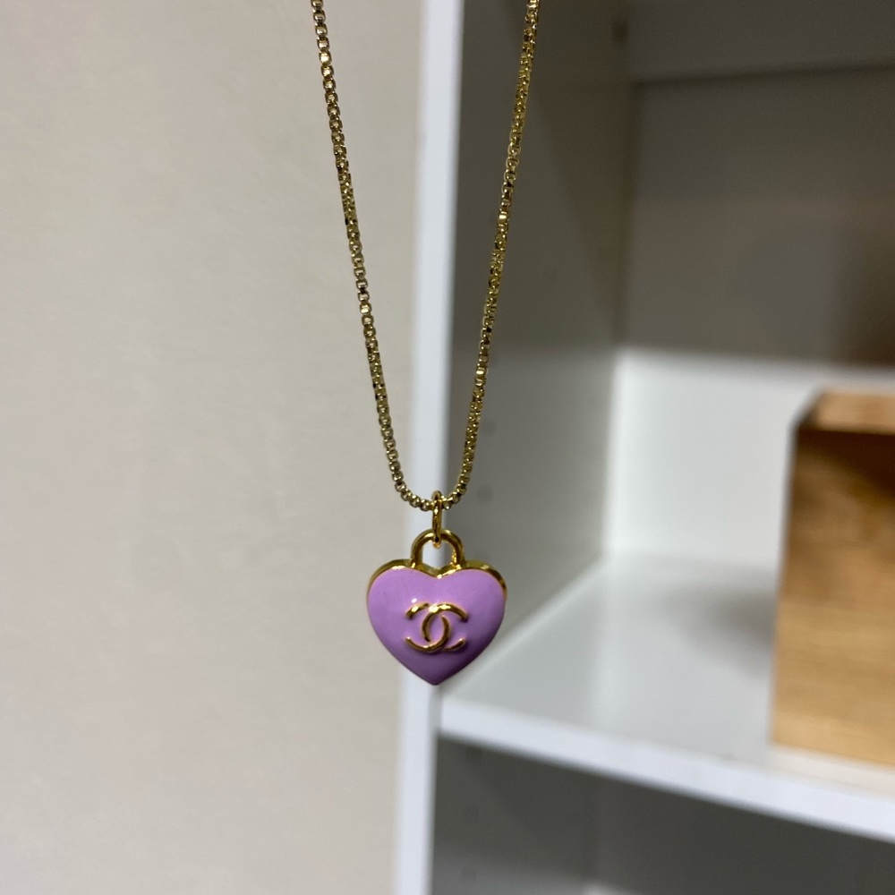 Purple Chanel pendant